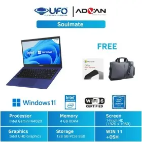 Advan Soulmate Laptop Celeron N4020 4GB/128GB
