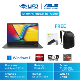 Asus Laptop E1404FA-FHD321 R3-7320U 8/256 Black