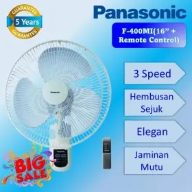 Panasonic 16 Inch Wall Fan Kipas Angin Dinding F400MIW 