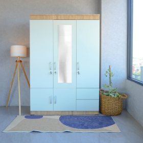  Uni Home - Lemari Pakaian 3 Pintu Rak LB-03