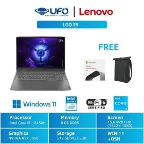 Ufoelektronika Lenovo Laptop LOQ I5 RTX3050 6GB/8GB 512GB	