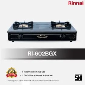 Rinnai Kompor 2 Tungku Hitam RI602BGX