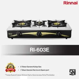 Rinnai Kompor 3 Tungku Stainless Steel RI603E