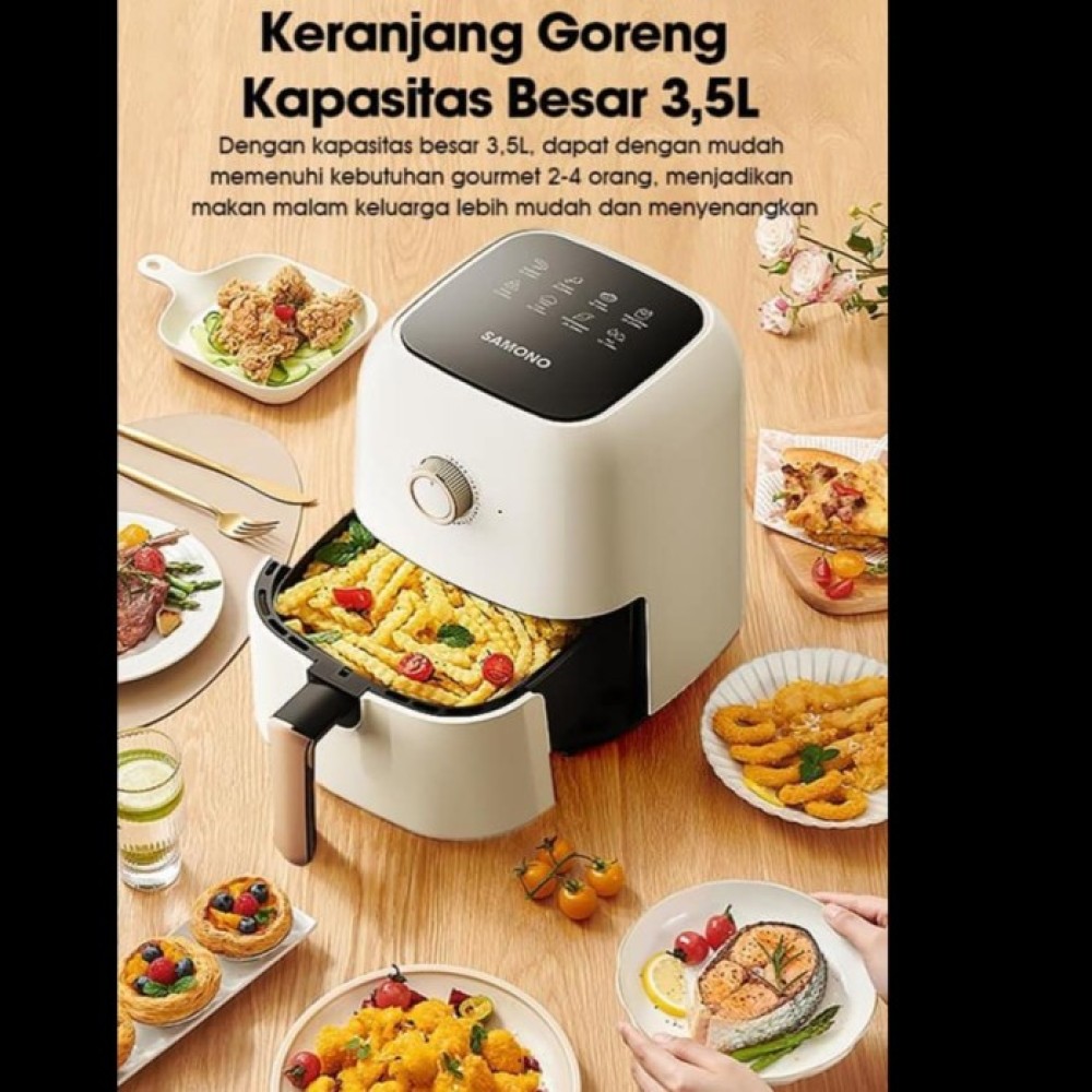 SAMONO SW-AFW35 WHITE Air Fryer Penggorengan Tanpa Minyak 3.5 Liter ...