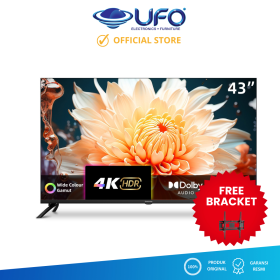 Ufoelektronika Changhong 43 Inch Smart Google QLED TV 4K UHD Free Bracket U43QCN1