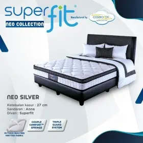 Spring Bed Super Fit Neo Silver Full Set