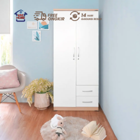 Uni Home - Lemari Pakaian Anak Minimalis 2 Pintu TOKYO19-2PL