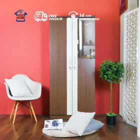 Uni Home - Lemari Pakaian 2 Pintu Full Rak | R1805-2