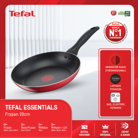 Tefal TLESFPB50602-A Essentials Frypan 20cm Panci Wajan Anti Lengket